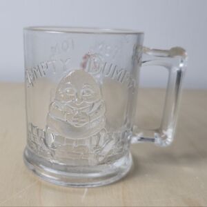 Clear Glass Mug with Humpty Dumpty Design